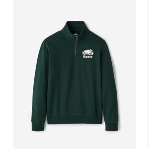 Roots Dark Green Half-Zip Pullover